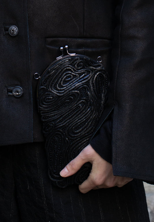 Leather embroidery Bag