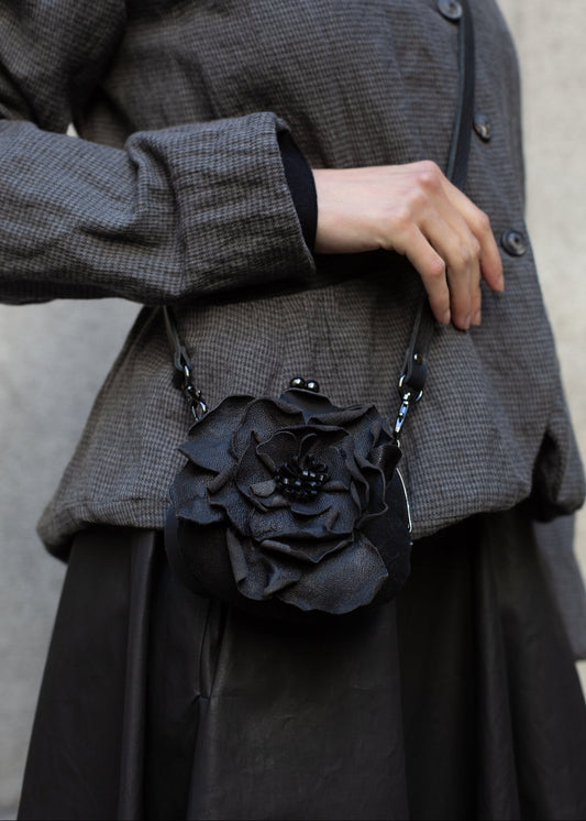 Leather Flower Bag