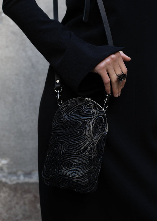 Leather embroidery Bag